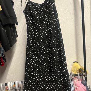 Forever 21 Black and White Polka Dot Slip Dress